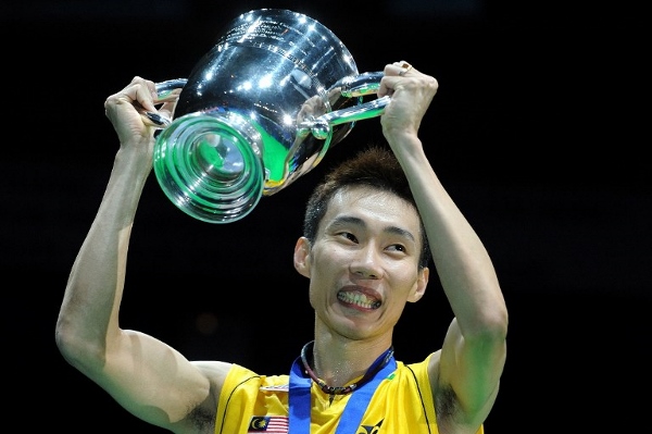 FLASHBACK: Chong Wei holds the All England trophy after beating Lin Dan in the 2011 final. AFPpic