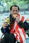 9th ASEAN Para Games KL2017 – Swimming 50M Backstroke Men S4 Gold Medallist – Malaysia Anderson Anak Jamba