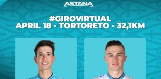 Astana Pro Team takes the Maglia Rosa with Lutsenko and Martinelli
