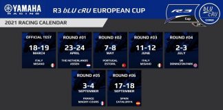 2021 Yamaha R3 bLU cRU European Cup calendar announced