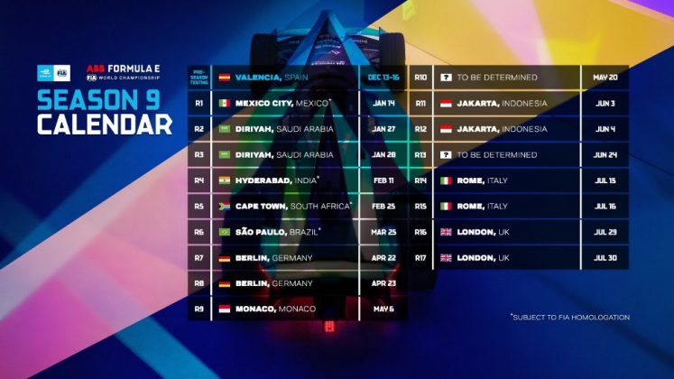 ABB FIA Formula E World Championship Season 9 calendar updated | Sports247