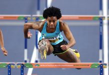 FLASH: Charlton equals world record to win third world indoor 60m hurdles title in Kujawy Pomorze