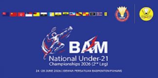 Champ Kean Wei into Third Round of Second Leg, Men’s Singles BAM National U21 Championships