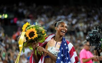 FLASH: Russell breaks world 100m hurdles record in Zurich