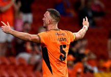 Aldred late show sees Brisbane Roar take a hard earned point off Auckland