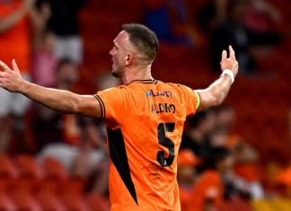 Aldred late show sees Brisbane Roar take a hard earned point off Auckland