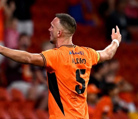 Aldred late show sees Brisbane Roar take a hard earned point off Auckland